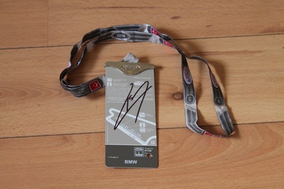 SIGNED PIT CREW PASS